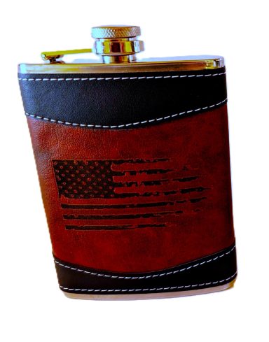 Premium leather flask